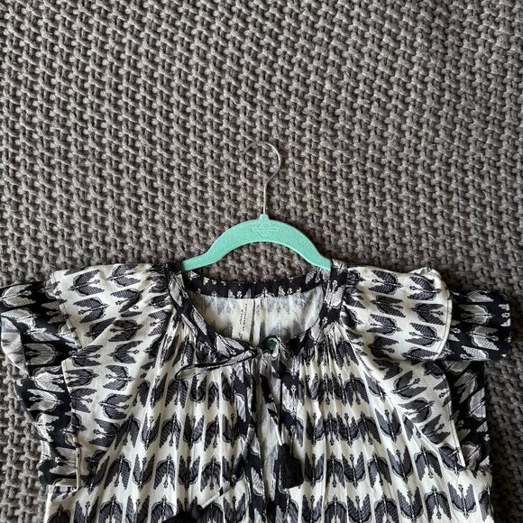 Anthropologie Ruffle-Sleeve  Mini Dress x McKenzie Parrott in Size Small - Picture 8 of 8